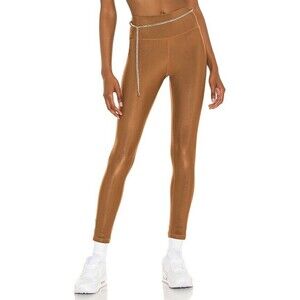 WeWoreWhat Women's High Rise Solid Rib Leggings In Brown Size L $137